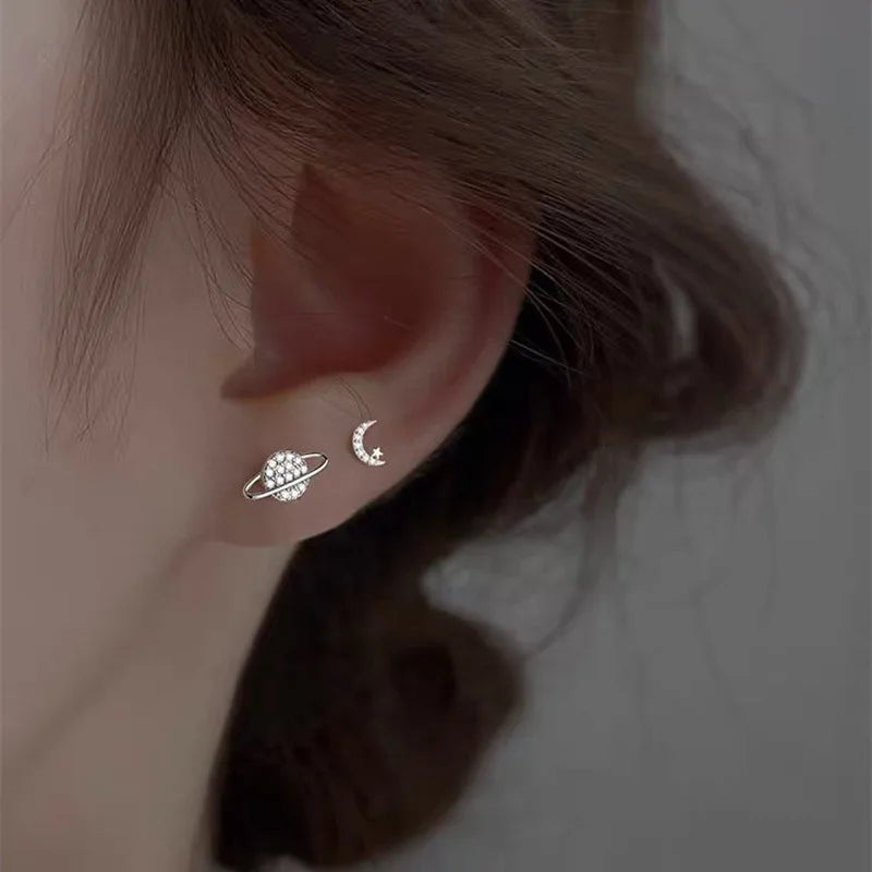 Lunar Glow and Saturn Earring